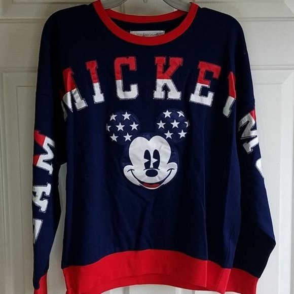 Disney Spirit Jersey Shirt Mickey Mouse Americana Patriotic Adult SMALL WOMEN'S - Picture 2 of 12